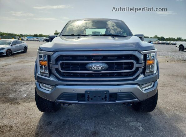 1FTFW1E57MFA09770 2021 FORD F150 Gray Front view