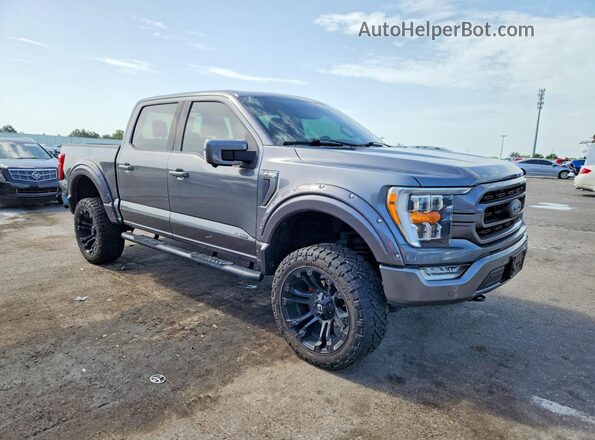 1FTFW1E57MFA09770 2021 FORD F150 Gray Front right