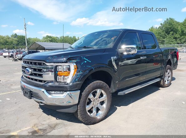 1FTFW1E59MFC84458 2021 FORD F150 Черный Передняя левая четверть