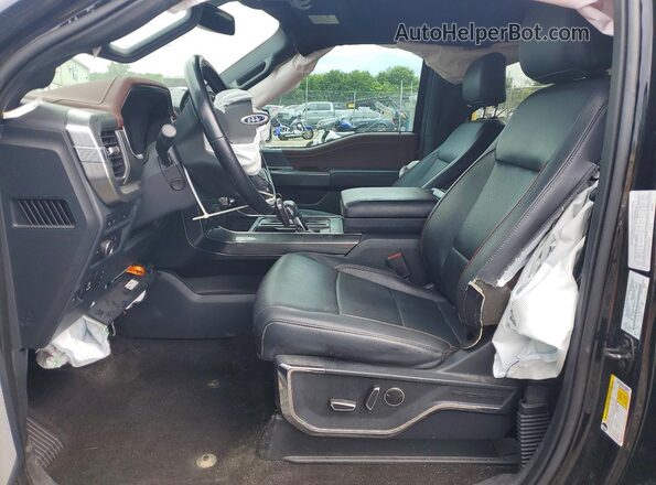 1FTFW1E59NFB15624 2022 FORD F150 Black Vista interior delantera