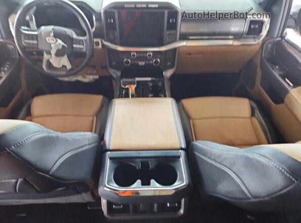 1FTFW1E59PFA86726 2023 FORD F150 Brown Вид панелі приладів