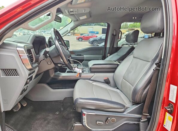 1FTFW1E5XMFA07110 2021 FORD F150 Red Front interior view