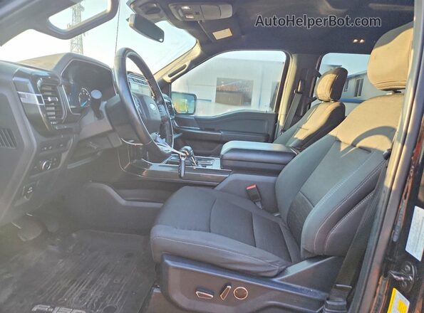 1FTFW1E80MFB59696 2021 FORD F150 Черный Вид салона спереди
