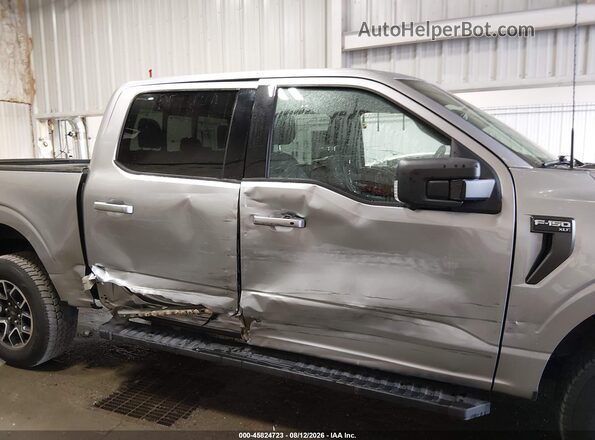 1FTFW1E81NFB11058 2022 FORD F150 Silver Widok z przodu