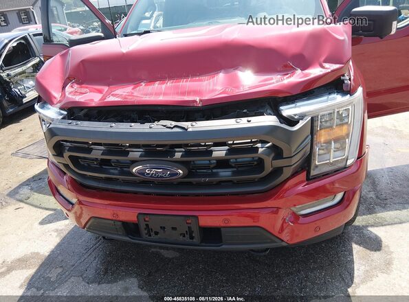 1FTFW1E81NKD76134 2022 FORD F150 Red წინა ხედი
