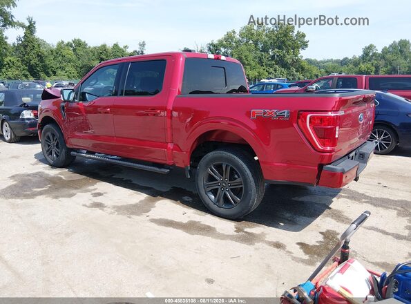 1FTFW1E81NKD76134 2022 FORD F150 Red უკანა მარცხენა
