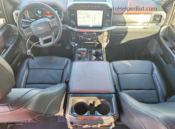 1FTFW1E81PFC16671 2023 FORD F150 Gray Dashboard view