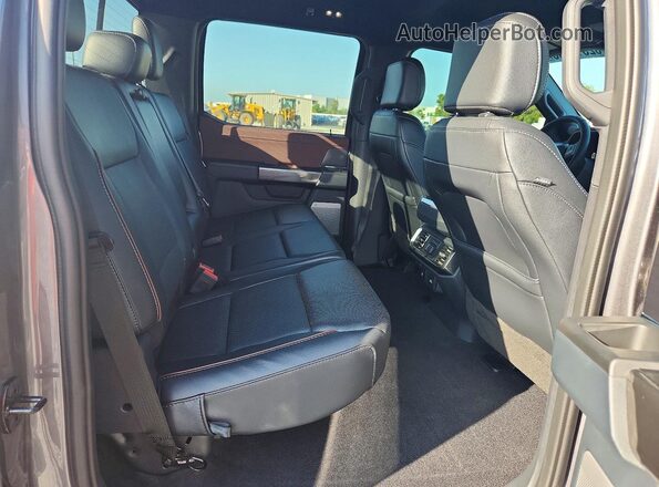 1FTFW1E81PFC16671 2023 FORD F150 Gray Rear seats view