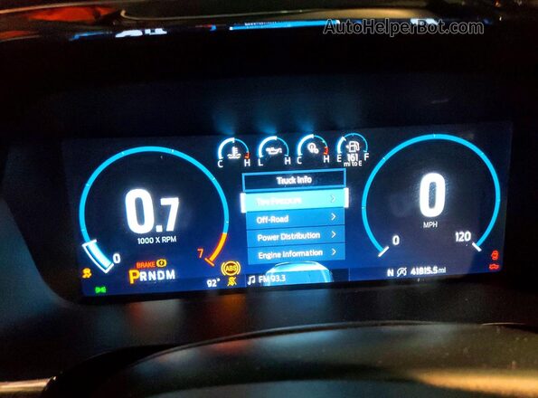 1FTFW1E81PFD22117 2023 FORD F150 Серый Вид щитка приборов