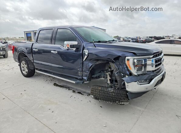 1FTFW1E82MFA81289 2021 FORD F150 Blue Przód prawy