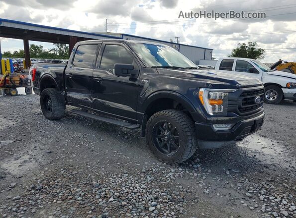 1FTFW1E82MFB65144 2021 FORD F150 Black წინა სალონის ხედი