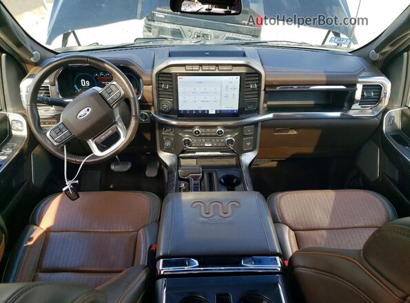 1FTFW1E82MFB92408 2021 FORD F150 Brown Առջևի վահանակի տեսք
