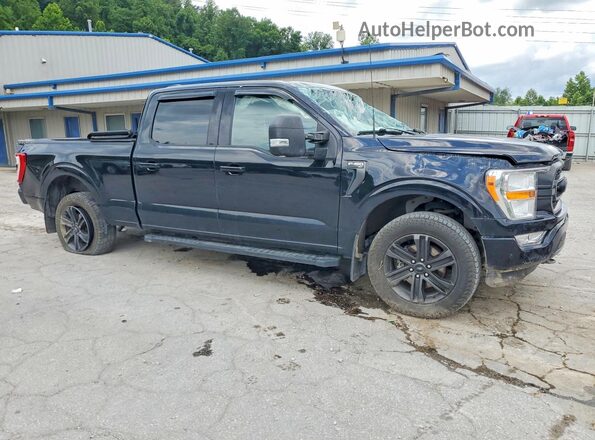 1FTFW1E82MFB96779 2021 FORD F150 Черный Передняя правая четверть