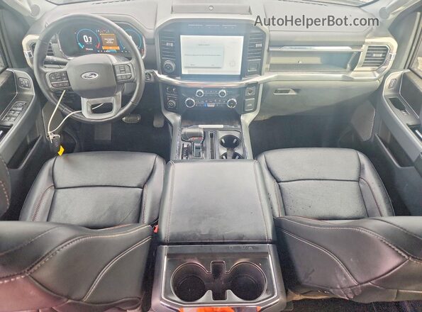 1FTFW1E82NFB58969 2022 FORD F150 Black Առջևի վահանակի տեսք
