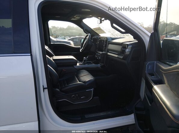 1FTFW1E83MFB48899 2021 FORD F150 White წინა სალონის ხედი