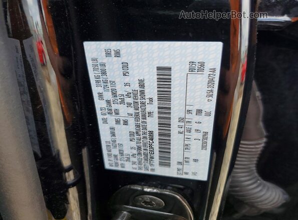 1FTFW1E83PFC46898 2023 FORD F150 Black Widok komory silnika