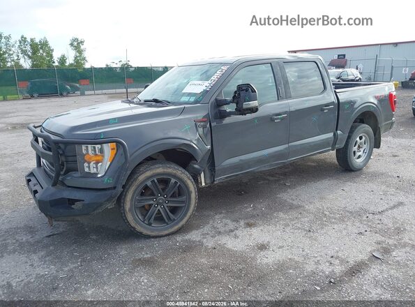 1FTFW1E85MFA88964 2021 FORD F150 Gray Передня ліва чверть