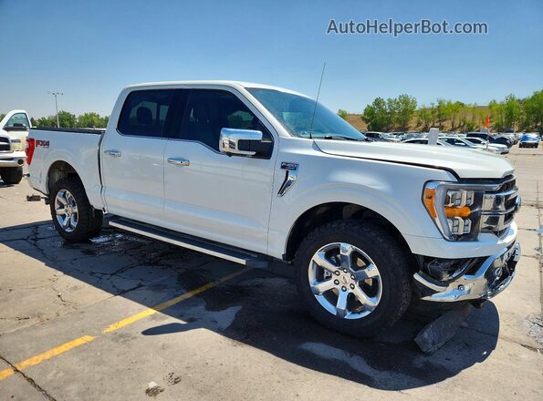 1FTFW1E85MFB54669 2021 FORD F150 Белый Передняя правая четверть