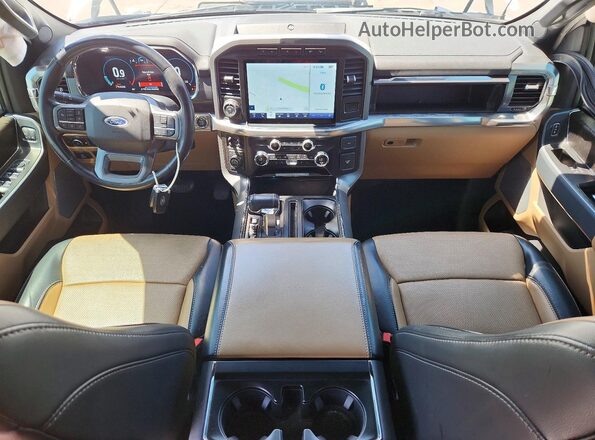 1FTFW1E85MFB54669 2021 FORD F150 Белый Вид панели приборов