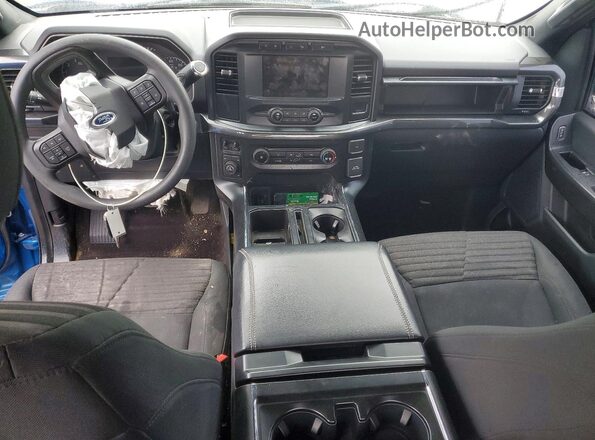 1FTFW1E85MFB99899 2021 FORD F150 Blue Вид панелі приладів