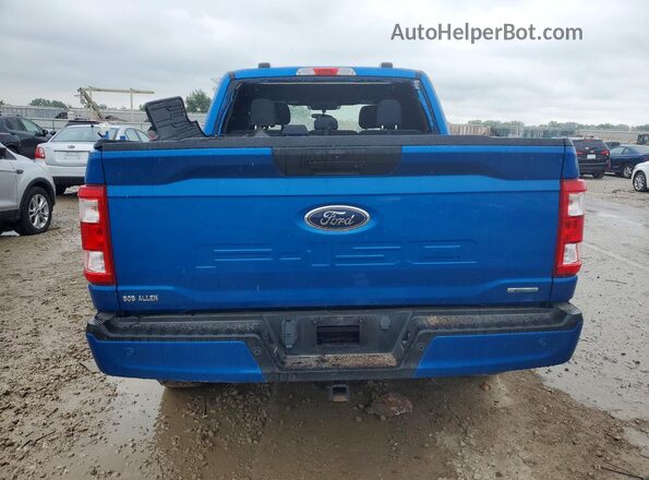 1FTFW1E85MFB99899 2021 FORD F150 Blue Вид ззаду