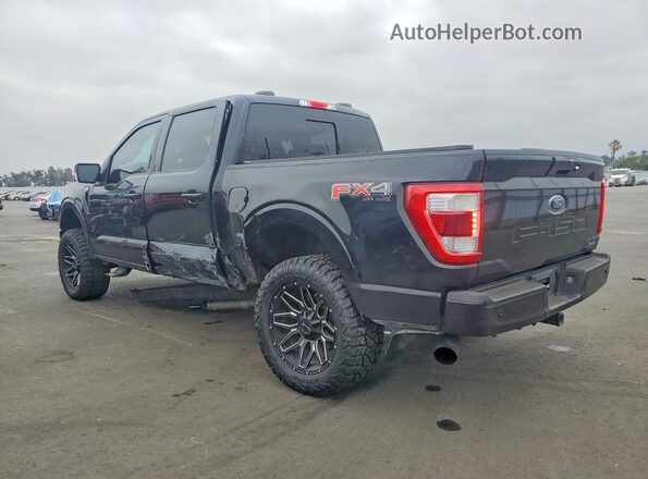 1FTFW1E85NFA47526 2022 FORD F150 Black უკანა მარცხენა