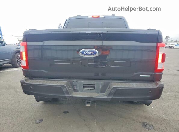 1FTFW1E85NFA47526 2022 FORD F150 Black უკანა ხედი