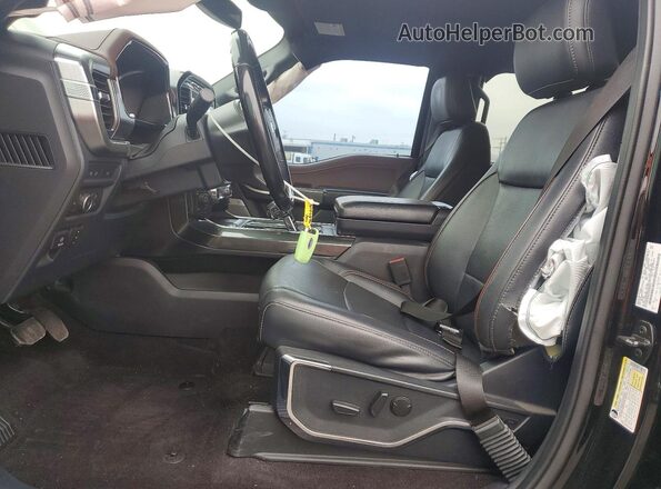 1FTFW1E85NFA47526 2022 FORD F150 Black წინა სალონის ხედი