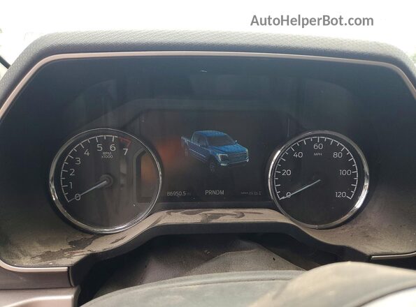 1FTFW1E85NFC20302 2022 FORD F150 Серебряный Вид щитка приборов
