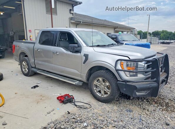 1FTFW1E85NFC20302 2022 FORD F150 Серебряный Передняя правая четверть