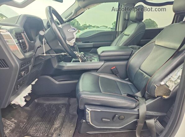 1FTFW1E85NFC23829 2022 FORD F150 White Vista interior delantera