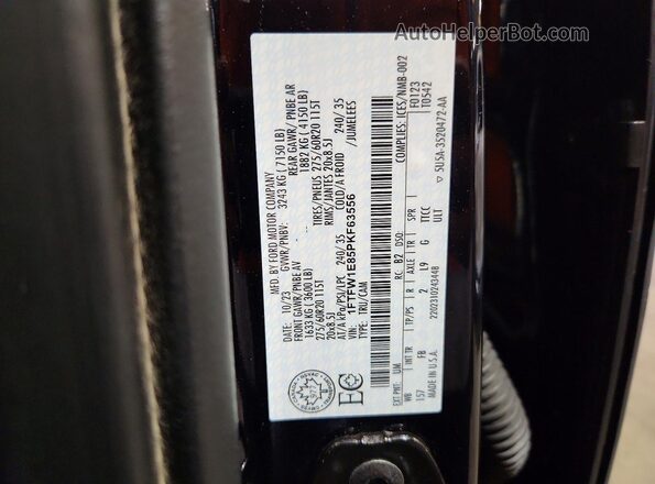 1FTFW1E85PKF63556 2023 FORD F150 Black Widok komory silnika
