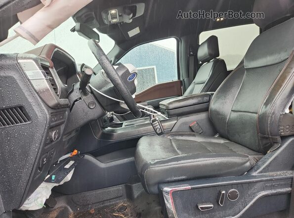 1FTFW1E86MFA03548 2021 FORD F150 Silver Front interior view