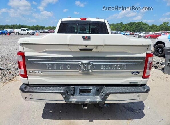 1FTFW1E86NFA13093 2022 FORD F150 White უკანა ხედი