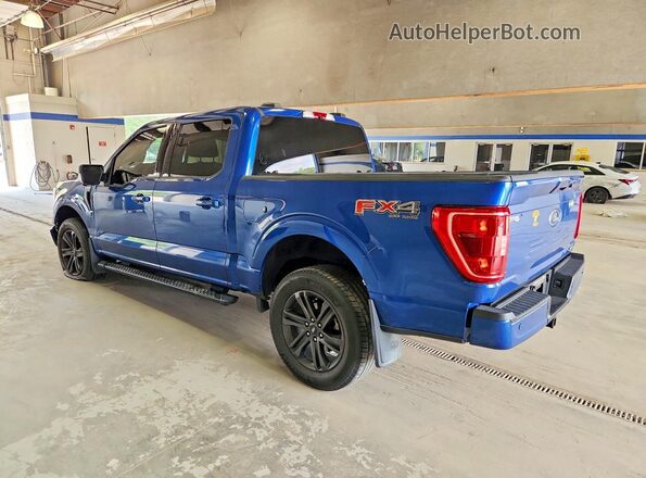 1FTFW1E86NFC00317 2022 FORD F150 Blue Rear left