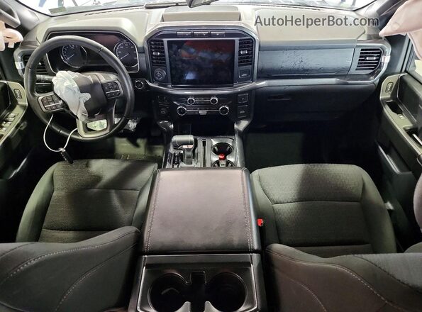 1FTFW1E86NFC00317 2022 FORD F150 Blue Dashboard view
