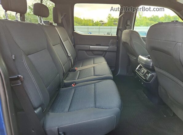 1FTFW1E86NKE63379 2022 FORD F150 Blue უკანა სავარძლების ხედი