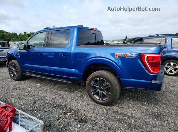 1FTFW1E86NKE63379 2022 FORD F150 Blue უკანა მარცხენა
