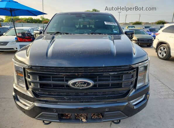 1FTFW1E87NFB57736 2022 FORD F150 Black Вид спереду
