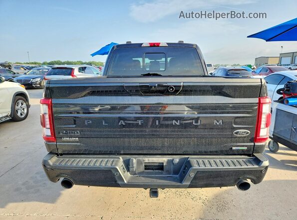 1FTFW1E87NFB57736 2022 FORD F150 Black Вид ззаду