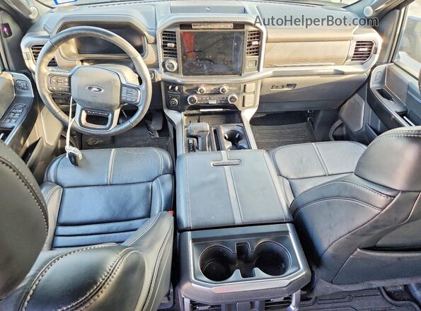 1FTFW1E87NFB57736 2022 FORD F150 Black Вид панелі приладів