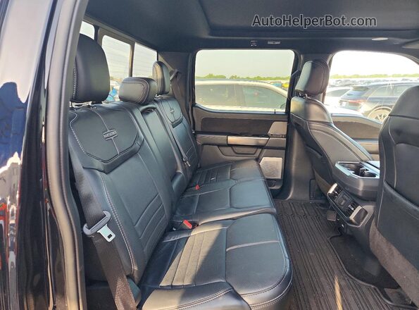 1FTFW1E87NFB57736 2022 FORD F150 Black Вид задніх сидінь