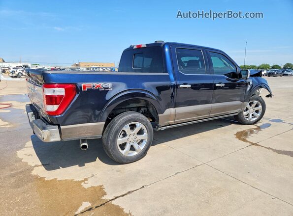 1FTFW1E87NFB96813 2022 FORD F150 Blue უკანა მარჯვენა