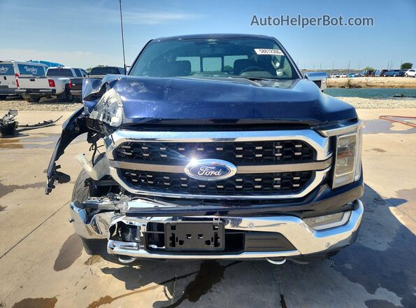 1FTFW1E87NFB96813 2022 FORD F150 Blue წინა ხედი