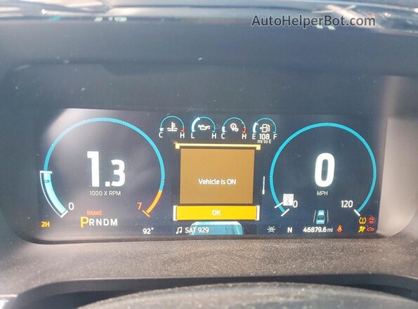 1FTFW1E88NKF03431 2022 FORD F150 Черный Вид щитка приборов