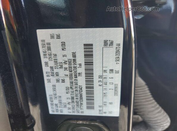 1FTFW1E88NKF03431 2022 FORD F150 Черный Вид подкапотного пространства