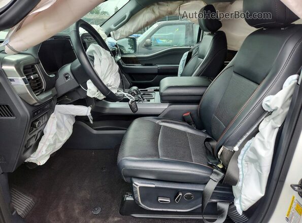1FTFW1E89MKD80317 2021 FORD F150 White Вид салону спереду