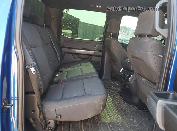 1FTFW1E89NKE61058 2022 FORD F150 Blue Vista de los asientos traseros