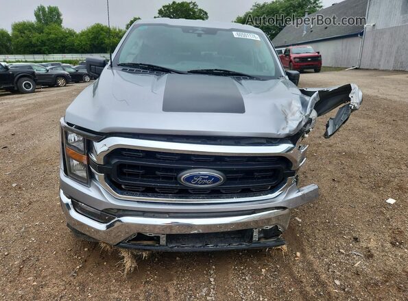 1FTFW1E8XPFA91749 2023 FORD F150 Silver Front view