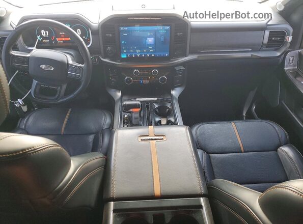 1FTFW1E8XPFB76817 2023 FORD F150 White Dashboard view